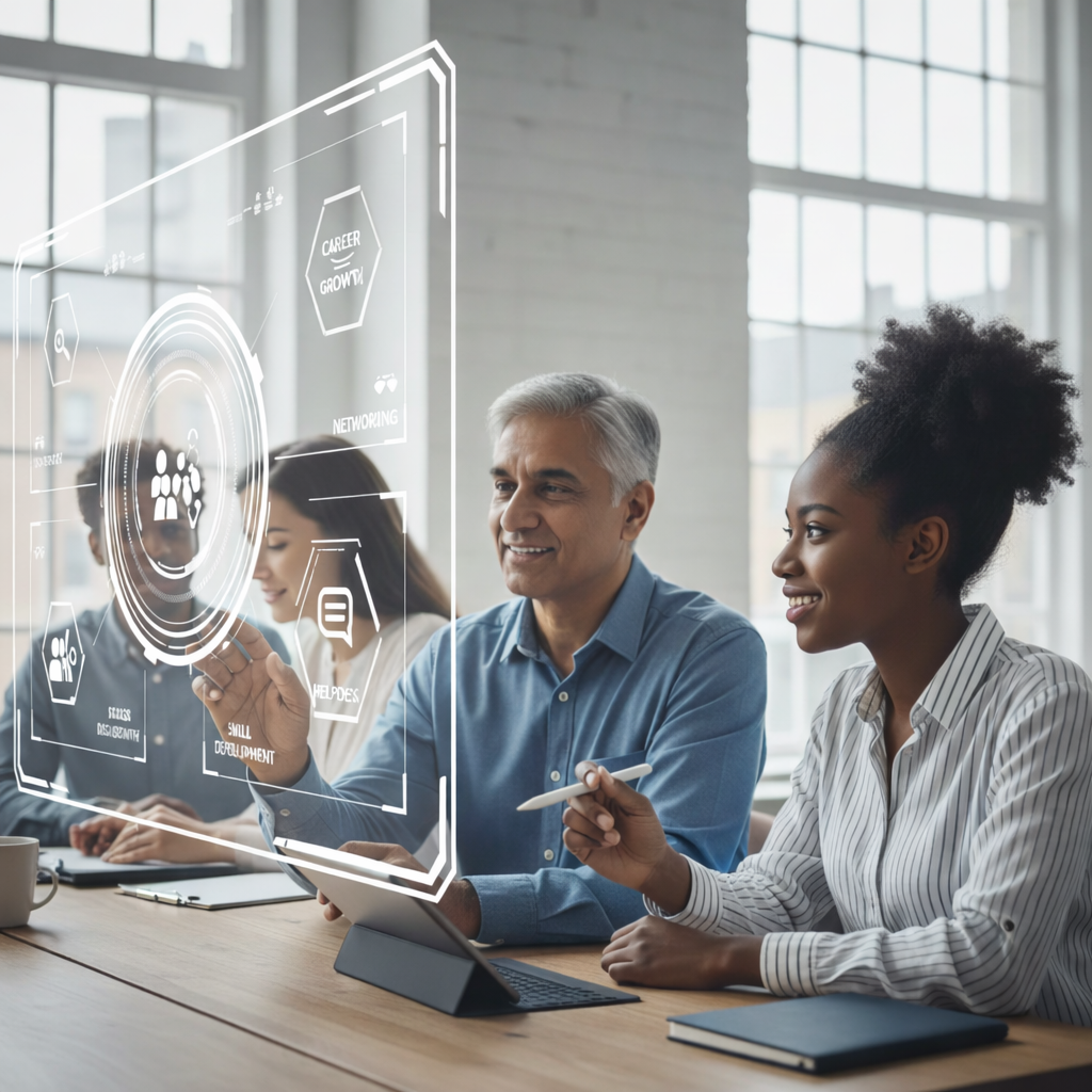 Real-world mentors guiding learners with practical industry knowledge and career development support